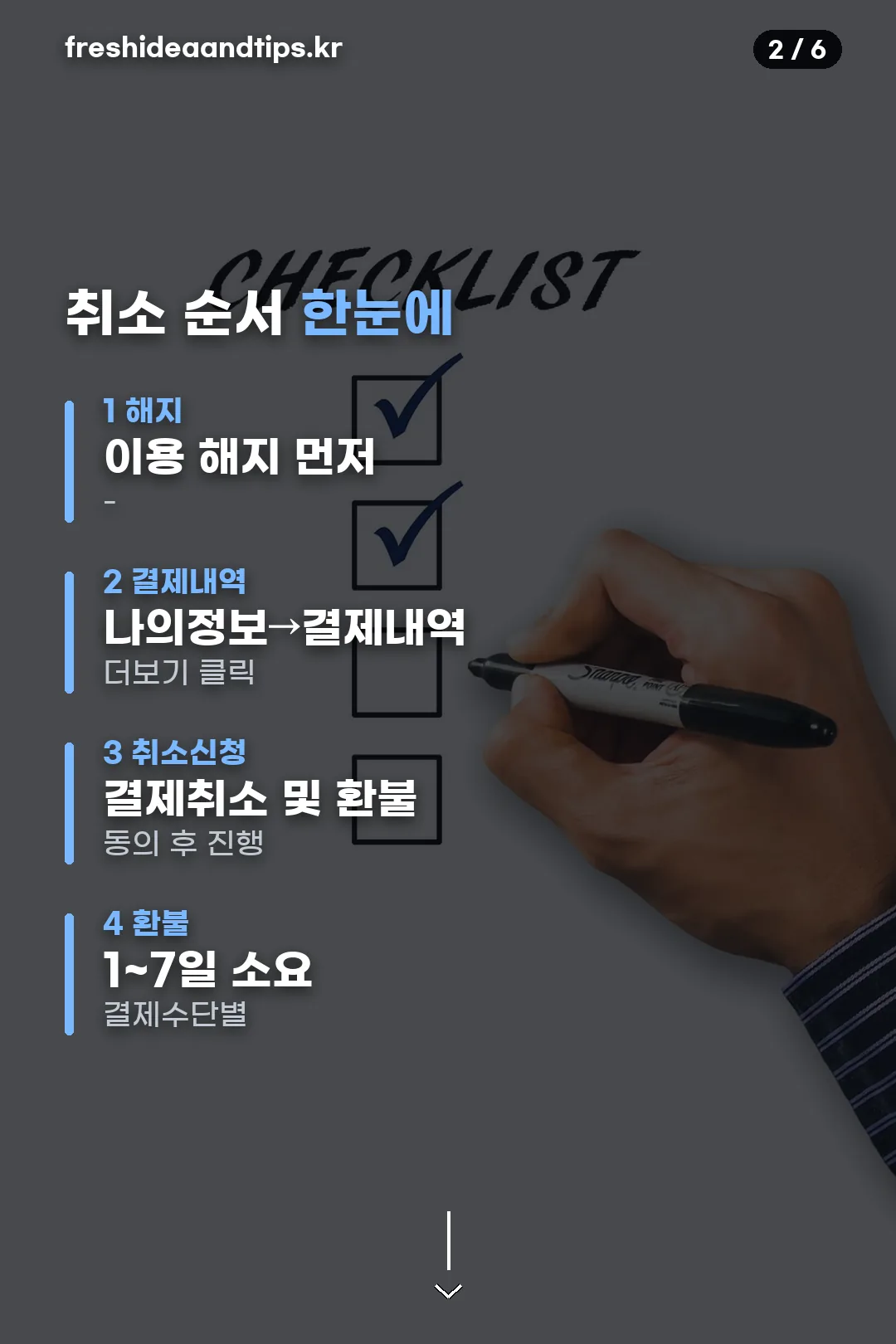취소 순서 한눈에
