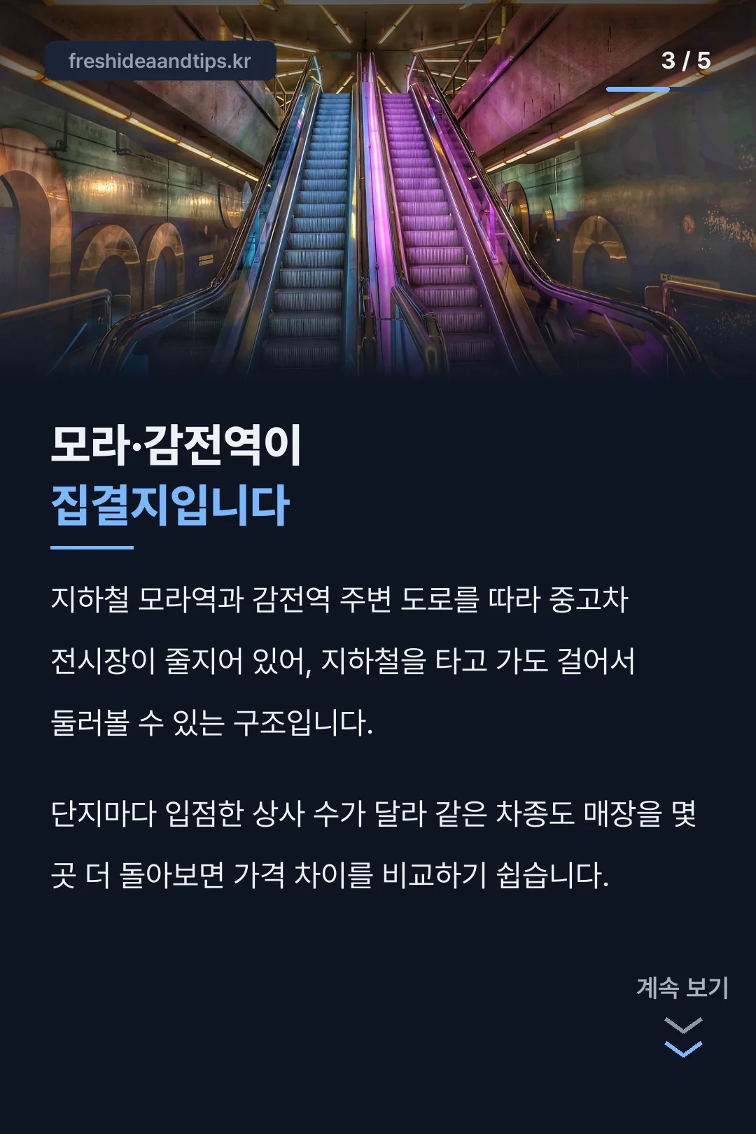 모라·감전역 집결지 설명