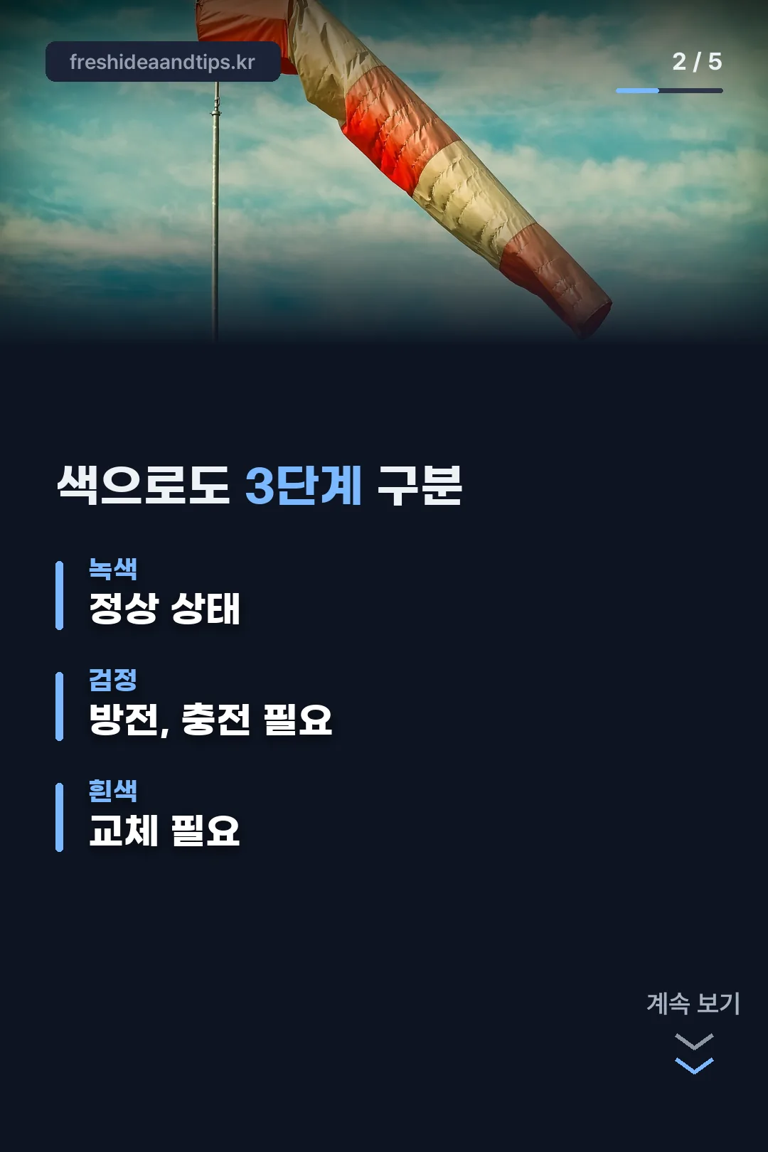 인디케이터 색상 구분