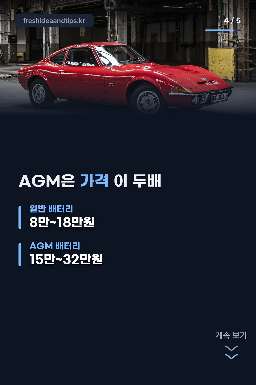 일반과 AGM 배터리 비교