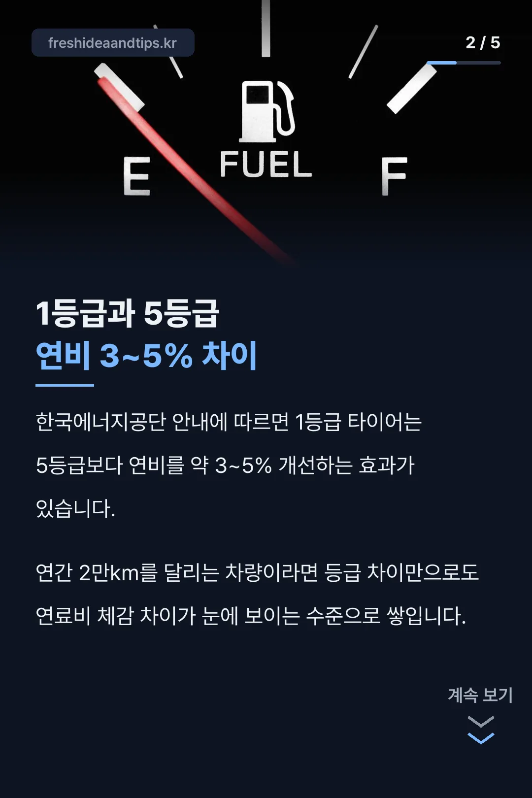 1등급 5등급 연비차이